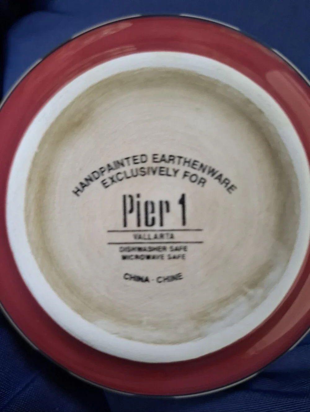 Pier 1 Vallarta Individual Dip Bowls/Dishes, Handpainted, Earthenware Set Of 4